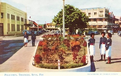 Fidschi Suva Polizist Dreieck