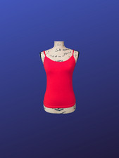 BOZZOLO Basic Cami Camisole Tank Top, LIPSTICK RED, Women's Size Large, NWOT