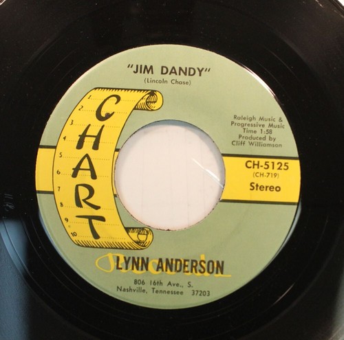 Country Nm! 45 Lynn Anderson - Jim Dandy / Strangers On Chart
