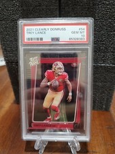 2021 Panini Clearly Donruss Rated Rookie Trey Lance RC Acetate #54 49ers PSA 10