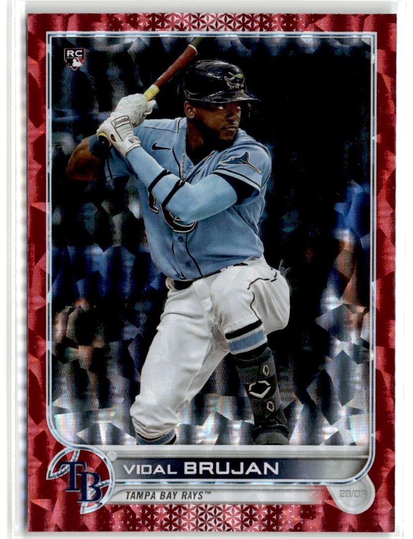 2022 TOPPS SERIES 1 RED FOIL VIDAL BRUJAN RC /199 RAYS #25