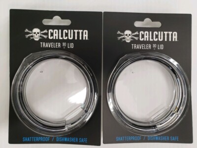 2-Calcutta Stainless Steel Traveler Tumbler Replacement Lid 30 Oz Clear CTL-30