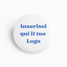 20 Spille Personalizzate Spillette 44 mm Gadget Fine Festa Badge Aziendale Logo