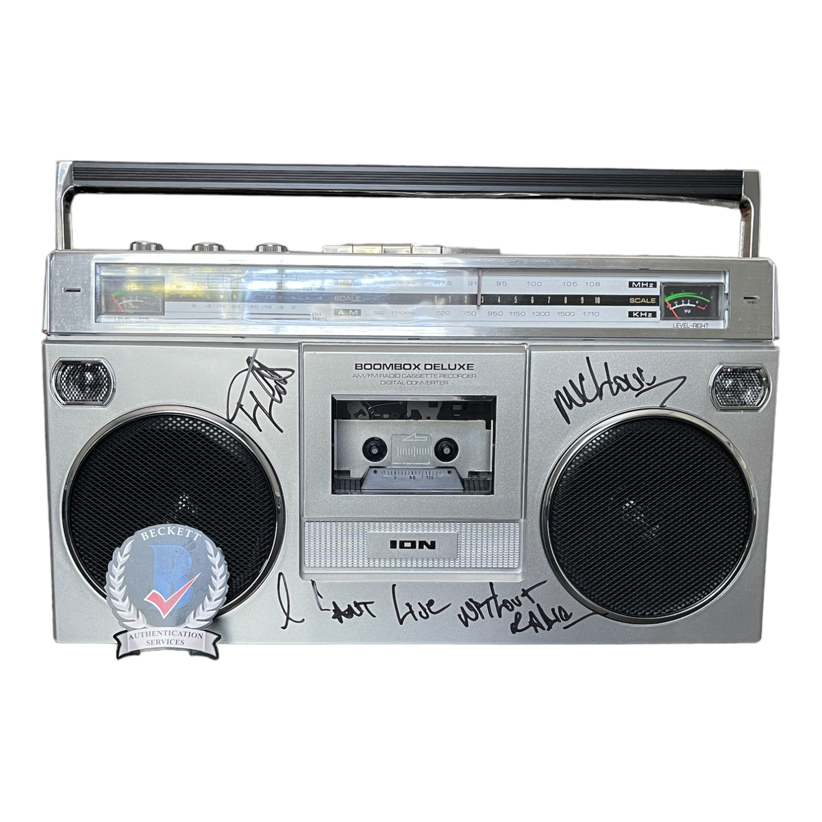 RAP LEGEND LL COOL J SIGNED AUTOGRAPH FULL SIZE BOOM BOX BECKETT
