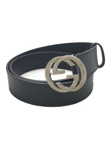 Gucci Belt/Leather/Blk/Plain/Men'S 