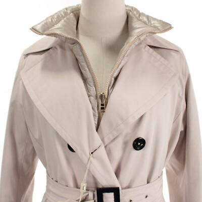 Herno NWT Delon Lined Trench Coat Size 42 US 6 in Natural Beige
