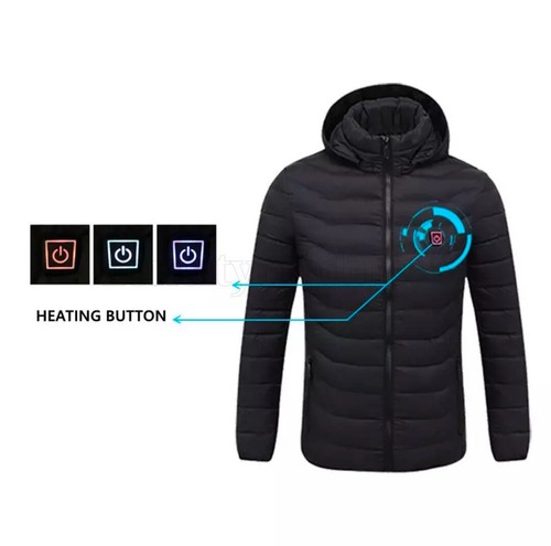 Men Heated Jackets Outdoor Coat 