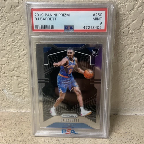 2019-20 Prizm Rj Barrett Rookie Card RC #250 PSA 9 MINT Raptors!