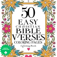 50 Easy Christian Bible Verses Coloring Pages for Kids, Teens, Adults, Printable
