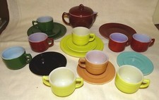 Hazel Atlas Moderntone Childs Little Hostess 18pc Many Dark Colors