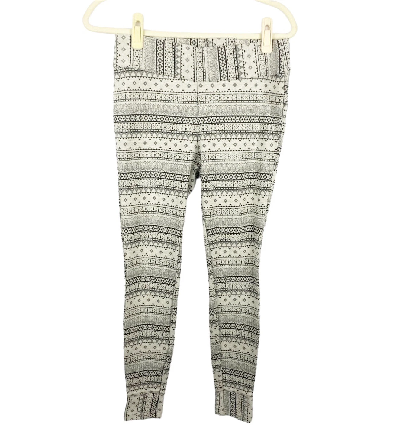 Columbia Womens Baselayer Leggings Pants Printed Gray Pull On Size Medium Cotton