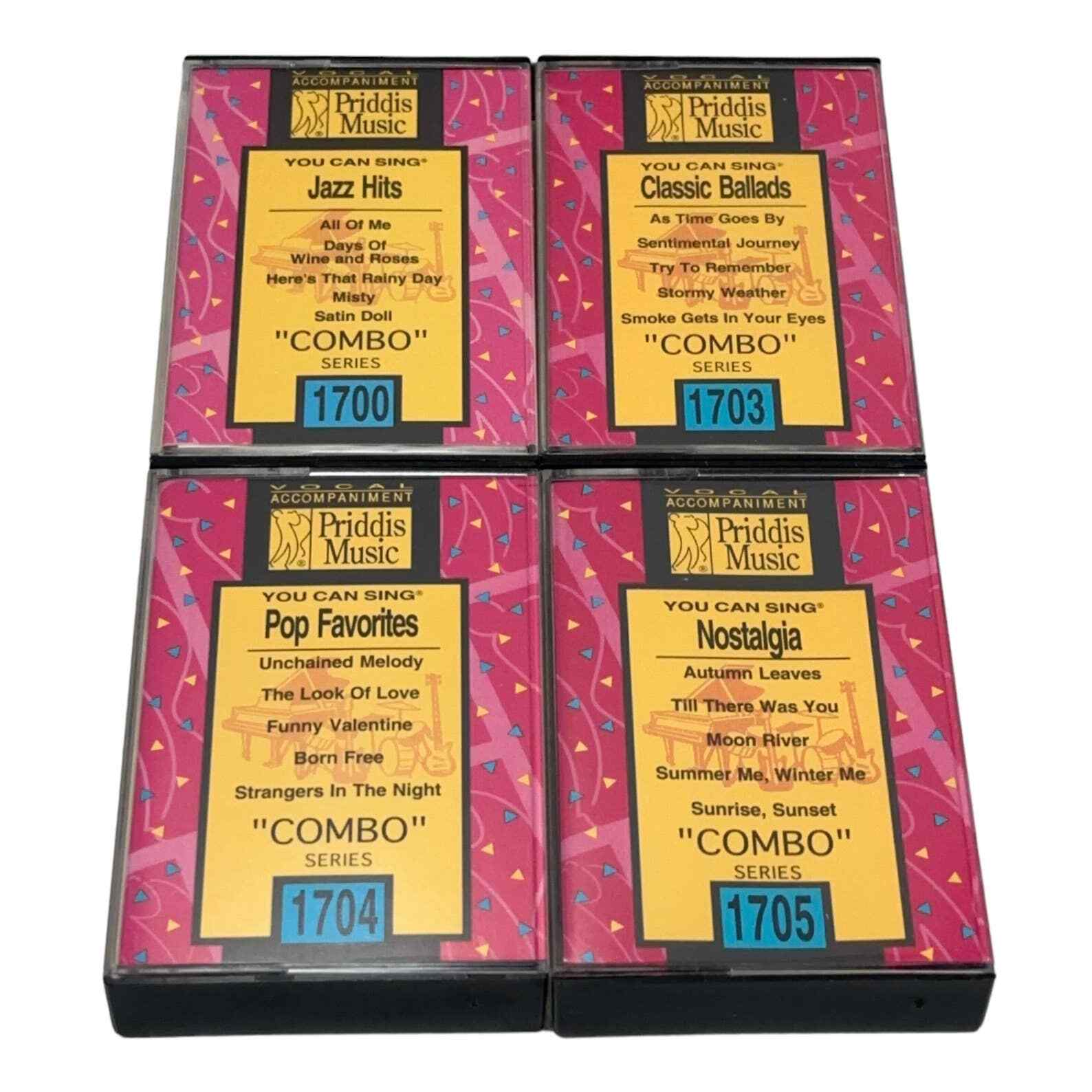 Lot of 17 Priddis Music Vocal Karaoke Cassette Tapes Pre