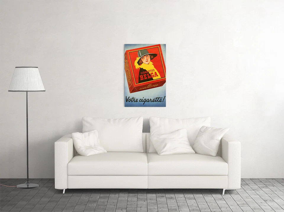 Cigarrillos Belga Publicidad Original Vintage Arte de Pared Decoración del Hogar - PÓSTER 20x30 Foto 3 de 4