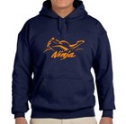 Kawasaki Ninja Motorcycle Navy Blue Hoodie Sweatshirt FREE SHIP