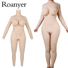 Roanyer Transgender Silicone G Cup Body Suit With Breast Forms Fake Boobs