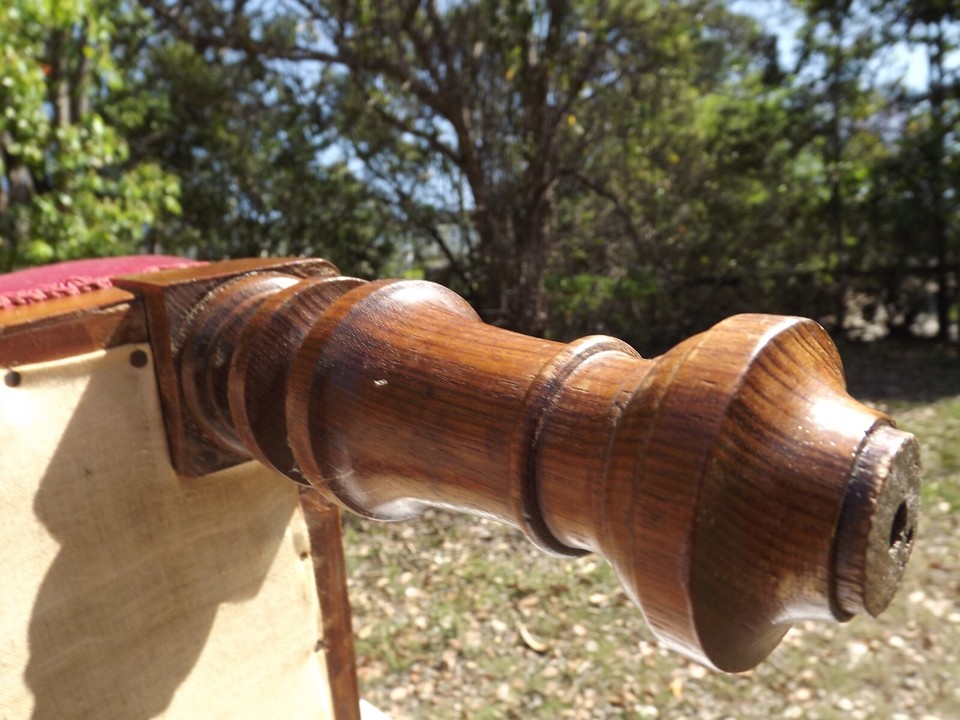 Antique chair red cranberry velvet eBay