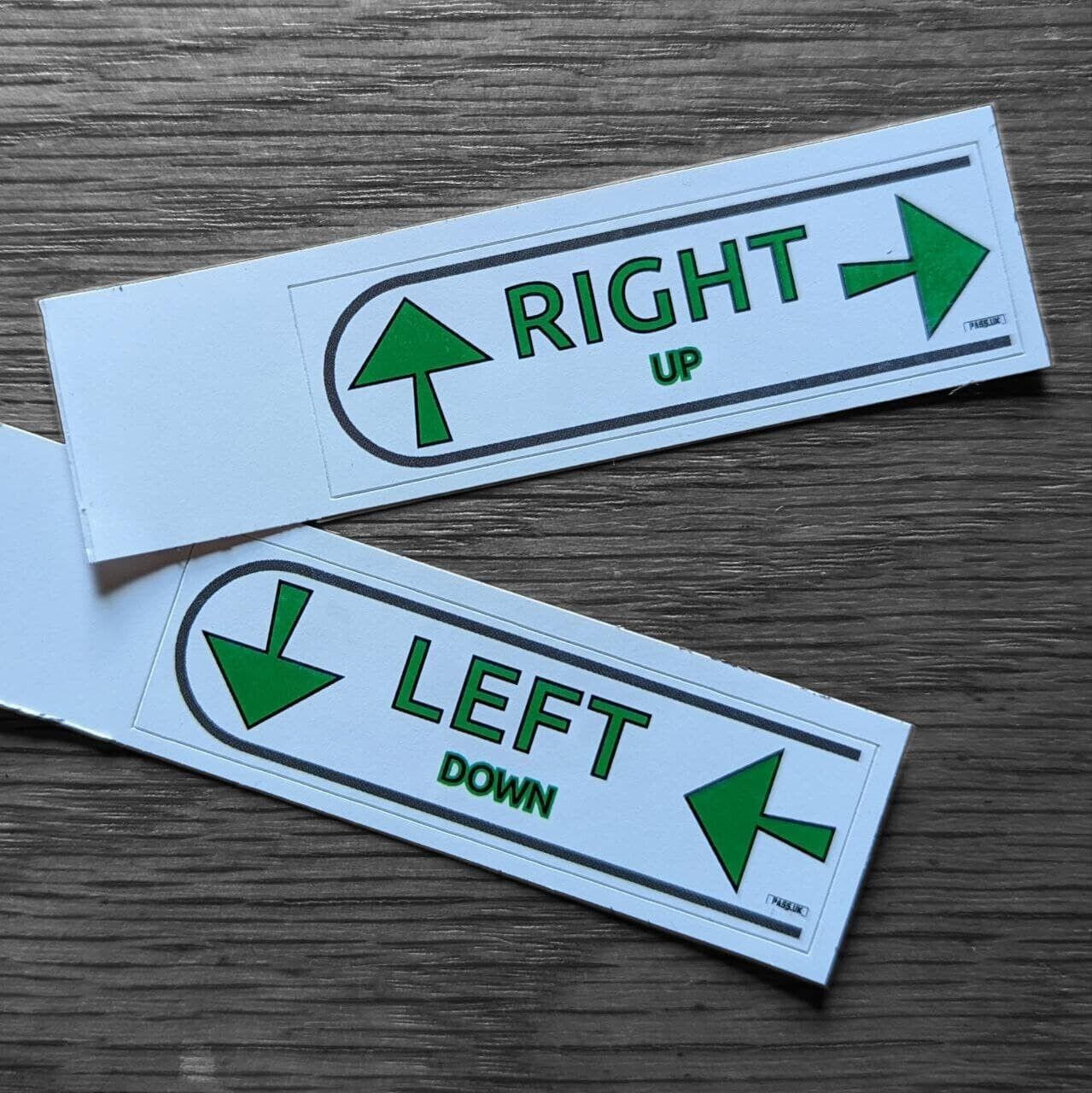 Driving Instructor Left/Right Indicator Stickers - Waterproof - Inside or Out