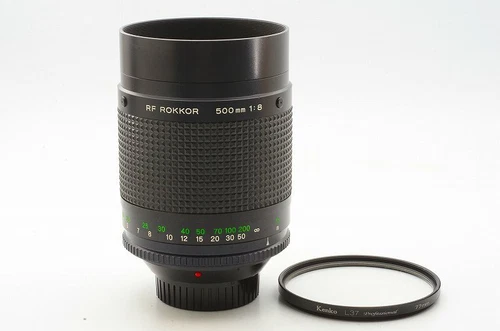 As-is MINOLTA RF ROKKOR 500mm F/8 Telephoto  mirror lens From Japan 132686