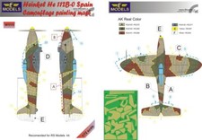 LF Models 1/72 HEINKEL He-112 OVER SPAIN Camouflage Paint Mask Set