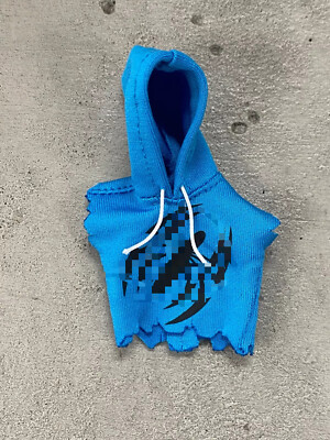 1/12 Scale Blue Hoodie Coat Clothes For 6'' Male ML Mafex Scarlet Spiderman