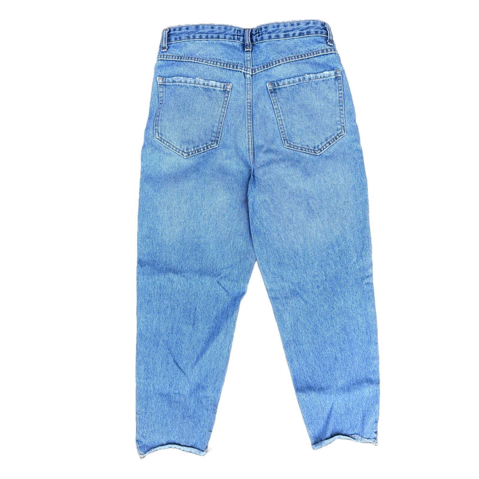 Forever 21 Women’s Denim Mid Rise Patchwork Strai… - image 3