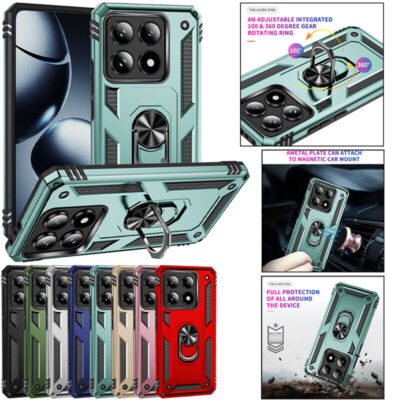 Für Xiaomi 14 13T 12T Redmi Note 13 POCO X6 Magnetische Stoßfeste Halter Hülle