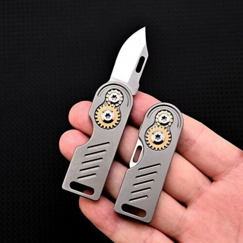 Mini Titanium Folding Knife D2 Blade Outdoor Survival Pocket Keychain EDC Tool - Picture 10 of 13