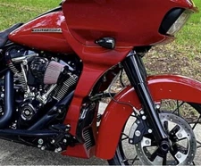 Harley Road Glide Lower Fairing Spoilers 17-23 M8 Oem Billiard Red New