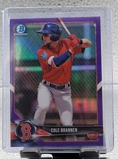 2018 Bowman Chrome Cole Brannen Prospect Purple Refractor 201/250!