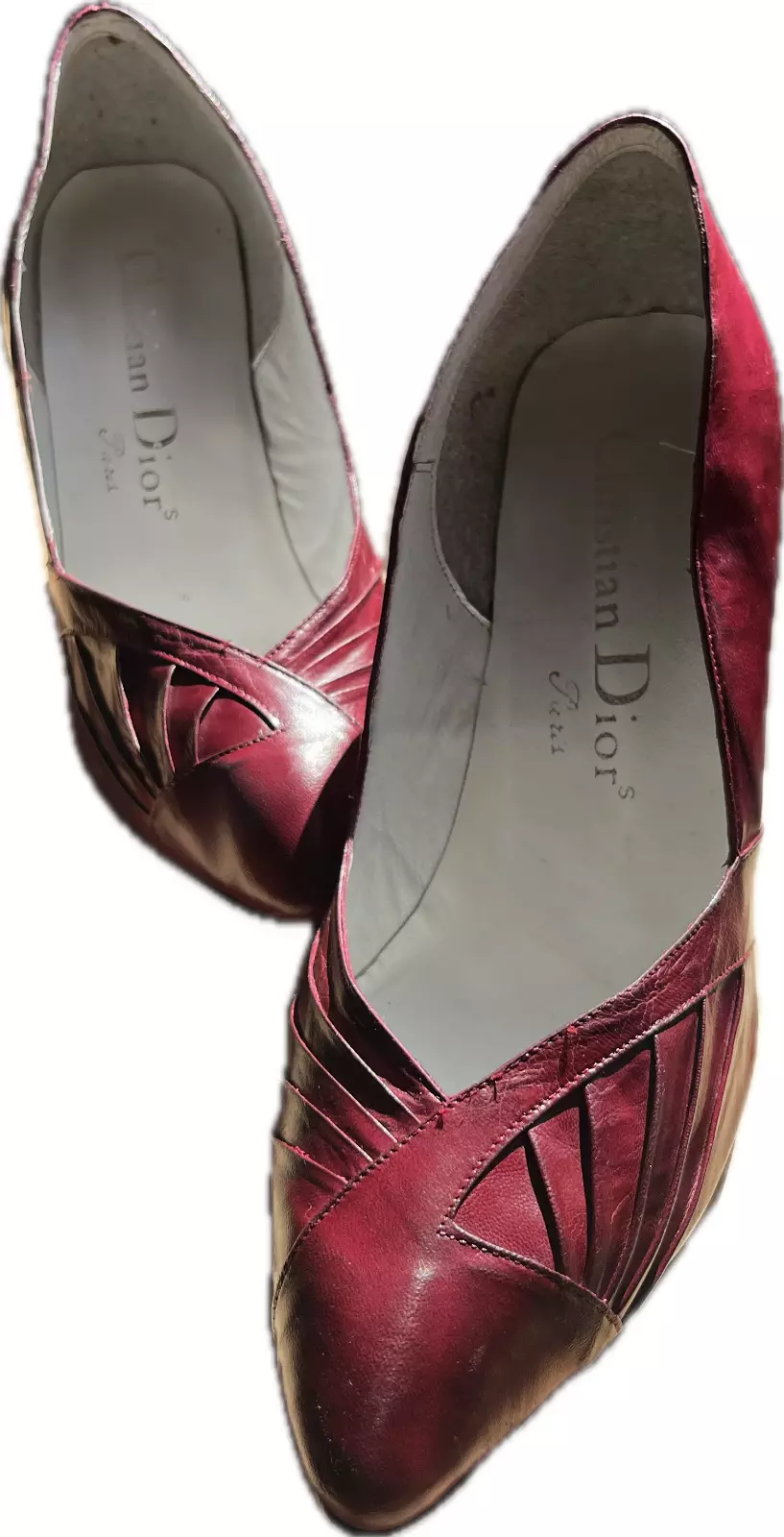 talons cuir rouge christian dior vintage US 5,5