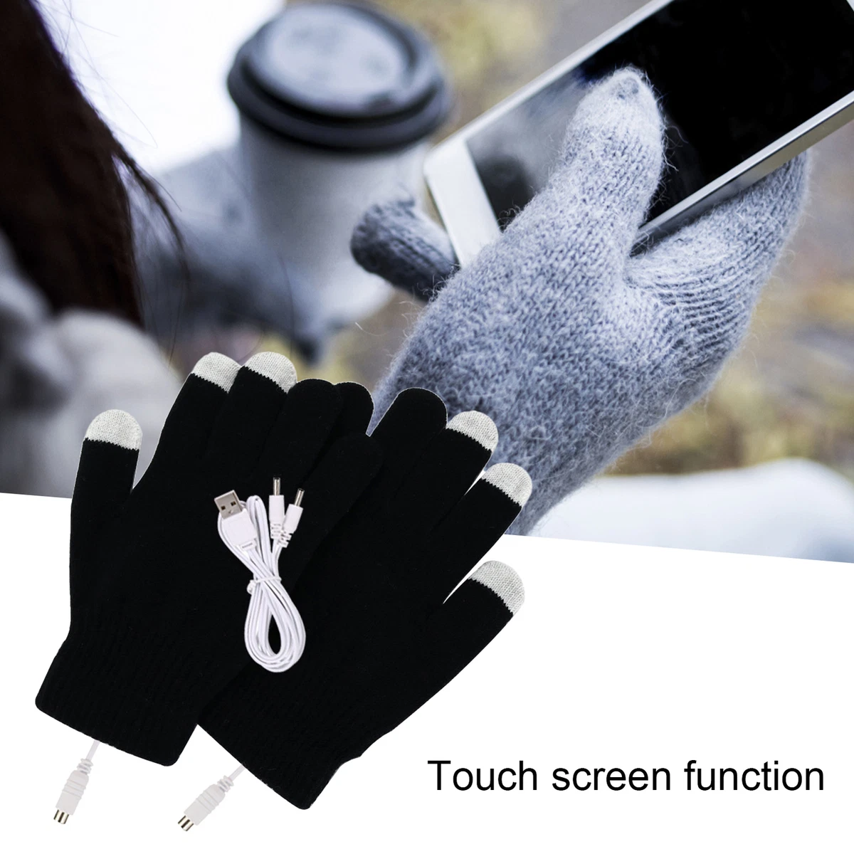 Electric 5V USB Heated Gloves for Men Women-Stay Warm with Cold