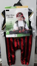 PINT SIZE PIRATE 12-18M  Baby Boy Complete Costume Infant Halloween Cute NEW