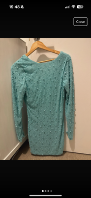 blue long sleeve lace wedding dress Balloon Sleeve Pleated Flowing Floral Chiffon A-line Wedding Dress