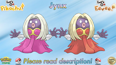  Shiny/Non-shiny Jynx 6IV XL Pokémon Let's Go Pikachu/Eevee HOME ( Legal)
