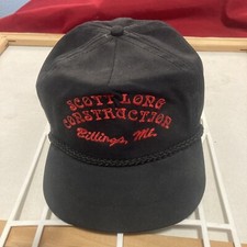 SCOTT LONG CONSTRUCTION Billings MT Strapback Hat Cotton Baseball Cap USA Made