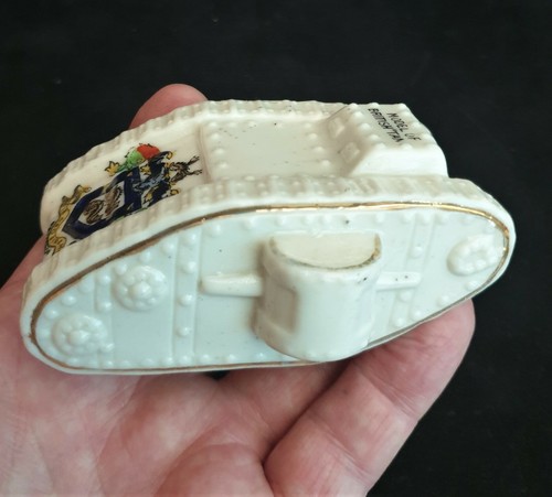 WW1 British Ceramic Crested China MK IV Tank by Willow Art with Brighton Crest - Picture 9 of 12