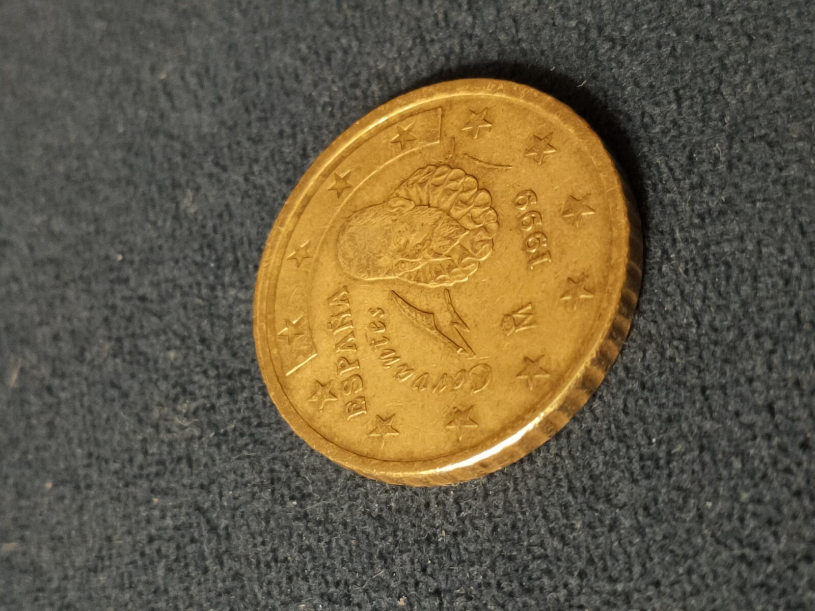 Pièce de Monnaie Espagne Juan Carlos 1 Cervantès 50 Centimes Euro 1999