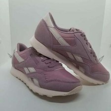New Reebok Classic Nylon CL DL4532 Womens Pink Sneakers Shoes