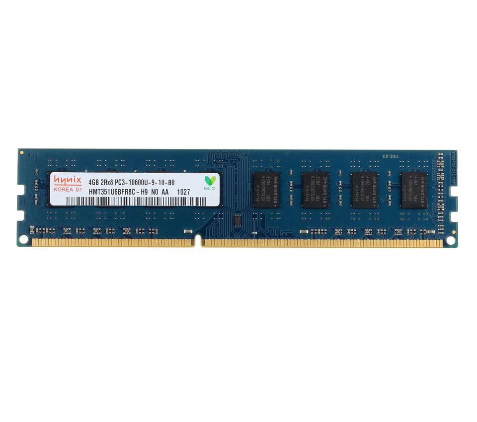 Hynix 4PCS 4GB 2RX8 PC3-10600U 240PIN DDR3 1333MHz DIMM Desktop Memory For RAM @ - Image 3 of 4