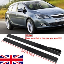 78.7" 2M Black Car Side Skirts Extension Splitter Fit For Vauxhall Astra H J VXR