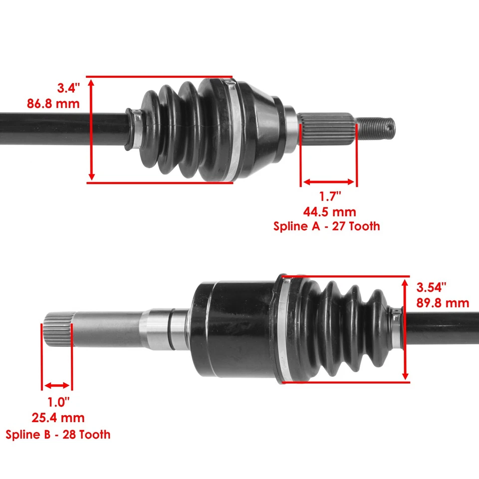 Rear Left & Right CV Joint Axle For John Deere Gator XUV 620i 850D AM140523 - Image 3 of 4