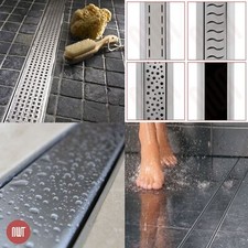 Wetroom Drains Stainless Steel Bathroom Shower Gully Trap Waste (600mm - 1500mm)