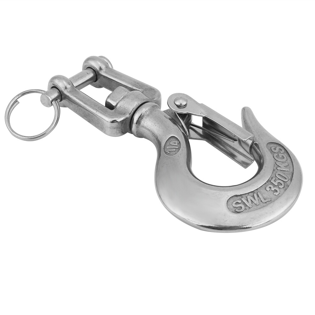 304 Stainless Steel Swivel Eye Clevis Lifting Chain Snap Hook 350KG