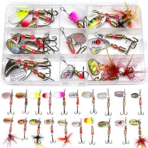 Fishing Lures For Bass Lot Of 4 New Hard Fishing Lures & Spinnerbaits For  Bass - Assorted Colors 13 Fishing Lures