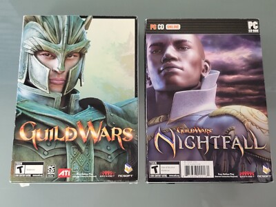LOT OF 2 Guild Wars + Guild Wars Nightfall - PC CD-ROM GAMES
