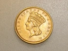 1856 $1 INDIAN PRINCESS HEAD GOLD COIN