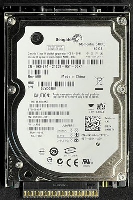 Seagate Momentus 80GB 5400RPM 2.5'' PATA HDD / ST980815A / KH674 / M5487