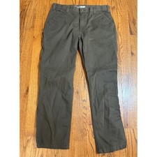 Carhartt B11 Mens Relaxed Fit Work Carpenter Washed Duck Pants Olive Size 36x32