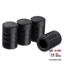 Tire Valve Stem Caps, Aluminum 4 pcs/Pack Black