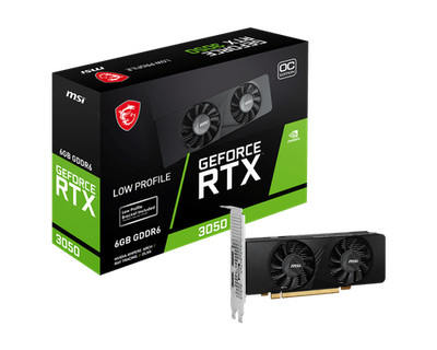 6GB MSI RTX 3050 Low Profile GPU RTX 3050/6GB GDDR6/1492MHz/Cuda 2304/Dual